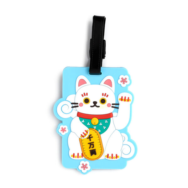 PVC Luggage Tag - Maneki Neko Lucky Cat - Image 2