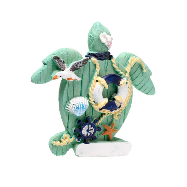 Hand Painted Souvenir Seaside Magnet - Nautical Turtle - Image 3