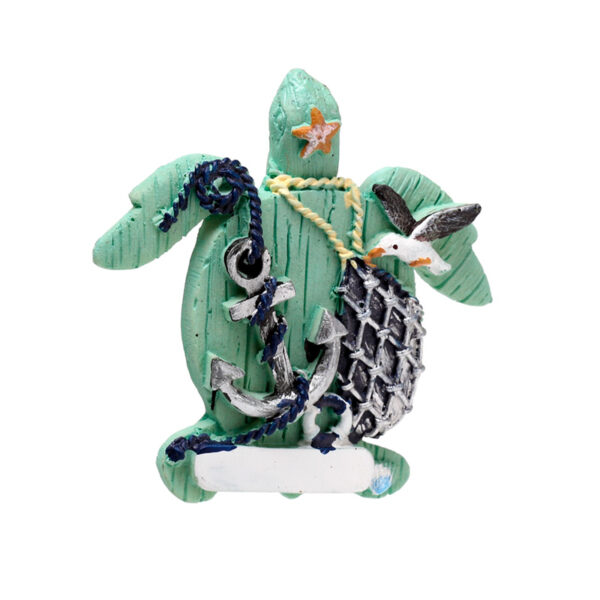 Hand Painted Souvenir Seaside Magnet - Nautical Turtle - Image 4