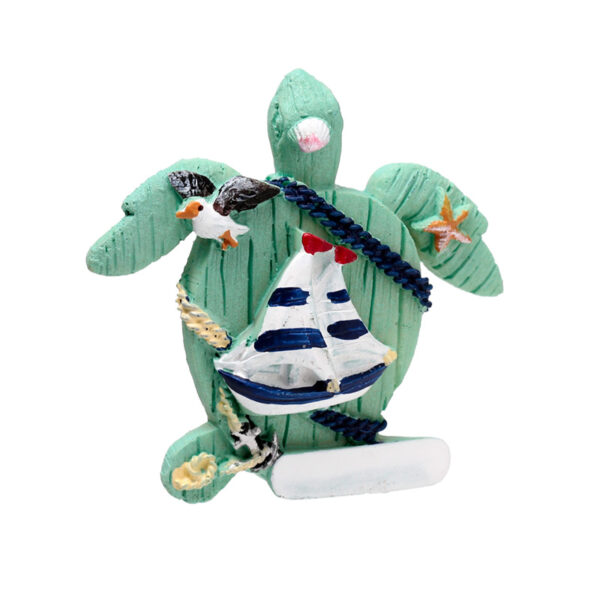 Hand Painted Souvenir Seaside Magnet - Nautical Turtle - Image 5