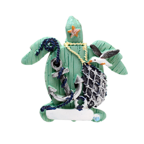 Hand Painted Souvenir Seaside Magnet - Nautical Turtle - Image 9