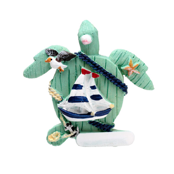 Hand Painted Souvenir Seaside Magnet - Nautical Turtle - Image 10