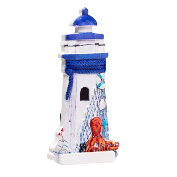 3D Printed Souvenir Seaside Magnet - Blue Nautical Lighthouse - Image 4