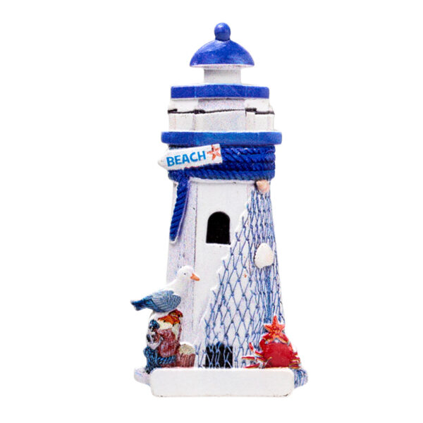 3D Printed Souvenir Seaside Magnet - Blue Nautical Lighthouse - Image 7
