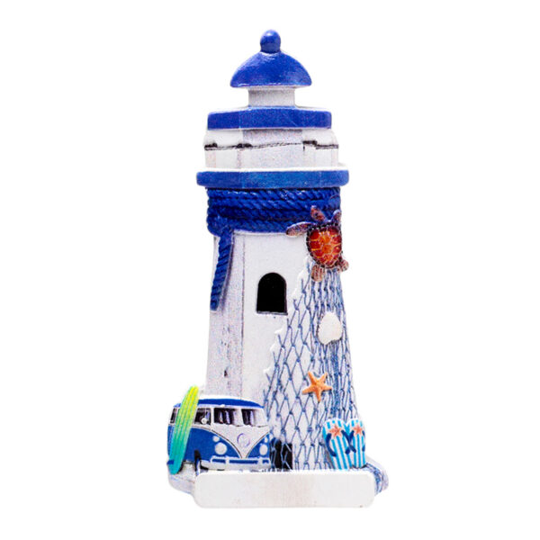 3D Printed Souvenir Seaside Magnet - Blue Nautical Lighthouse - Image 8