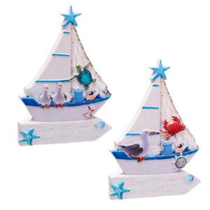 3D Printed Souvenir Seaside Magnet - Sailing Boat & Sealife