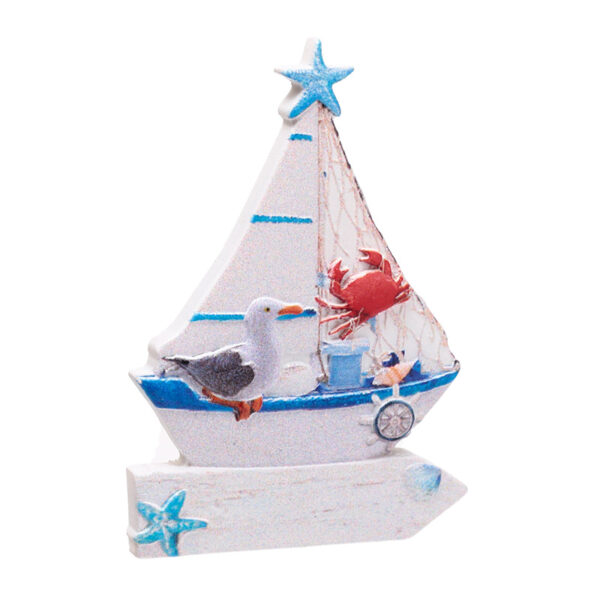 3D Printed Souvenir Seaside Magnet - Sailing Boat & Sealife - Image 3