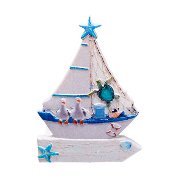 3D Printed Souvenir Seaside Magnet - Sailing Boat & Sealife - Image 5