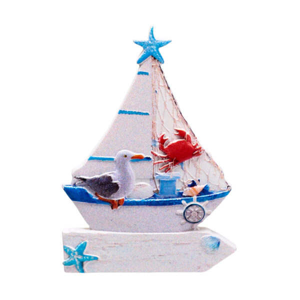 3D Printed Souvenir Seaside Magnet - Sailing Boat & Sealife - Image 6