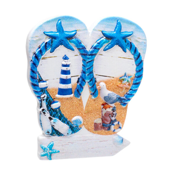 3D Printed Souvenir Seaside Magnet - Flip Flop Beach Sign - Image 4