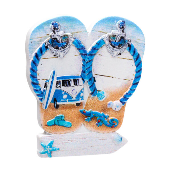 3D Printed Souvenir Seaside Magnet - Flip Flop Beach Sign - Image 5