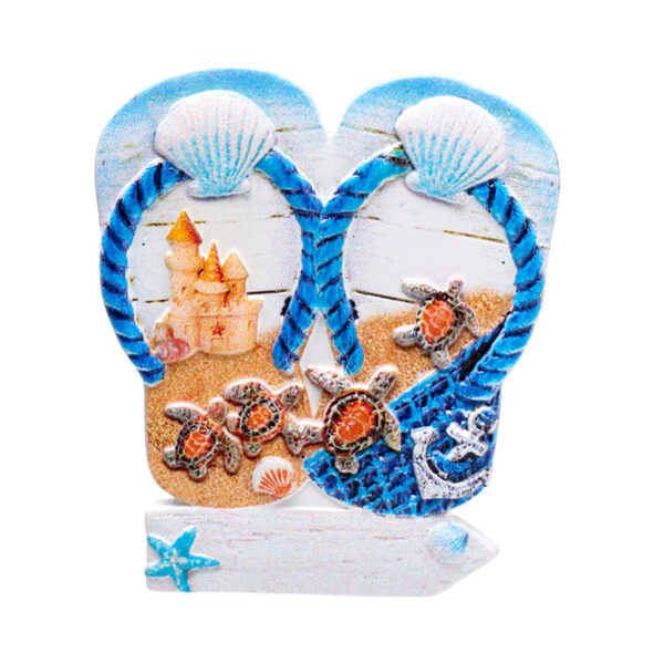3D Printed Souvenir Seaside Magnet - Flip Flop Beach Sign - Image 8