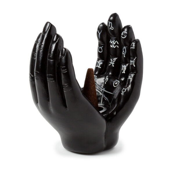 Decorative Incense Cone Burner - Mantric Hand/Tarot Hand Open Palms - Image 2