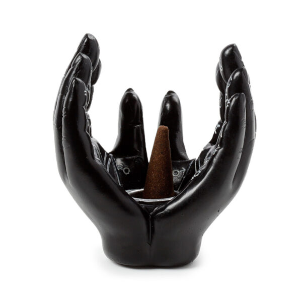 Decorative Incense Cone Burner - Mantric Hand/Tarot Hand Open Palms - Image 8