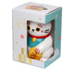 Collectable Ceramic White Maneki Neko Lucky Cat Money Box - Image 5