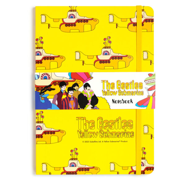 Recycled Paper A5 Lined Notebook - The Beatles Yellow Submarine - Image 2