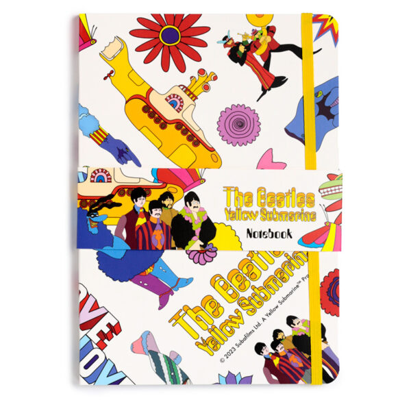 Recycled Paper A5 Lined Notebook - The Beatles Yellow Submarine White - Image 2