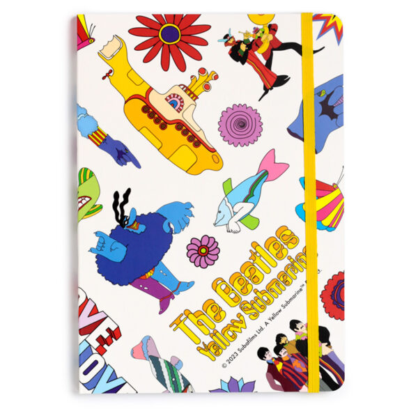 Recycled Paper A5 Lined Notebook - The Beatles Yellow Submarine White - Image 3