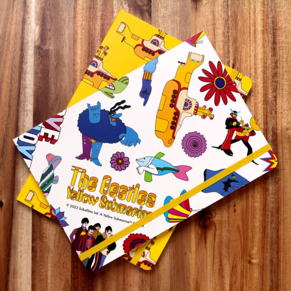 Recycled Paper A5 Lined Notebook - The Beatles Yellow Submarine White - Image 6