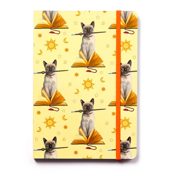Recycled Paper A5 Lined Notebook - Lisa Parker Hocus Pocus Cat - Image 2