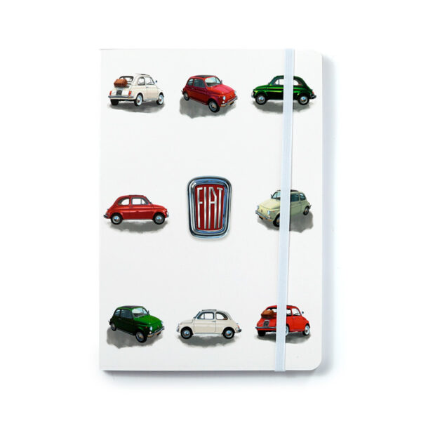 Recycled Paper A5 Lined Notebook - Fiat 500 - Image 2