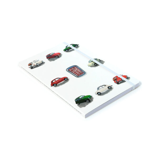 Recycled Paper A5 Lined Notebook - Fiat 500 - Image 5