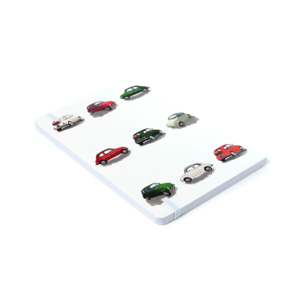 Recycled Paper A5 Lined Notebook - Fiat 500 - Image 6