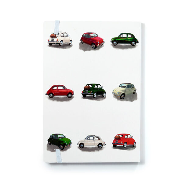 Recycled Paper A5 Lined Notebook - Fiat 500 - Image 7