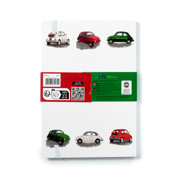 Recycled Paper A5 Lined Notebook - Fiat 500 - Image 8