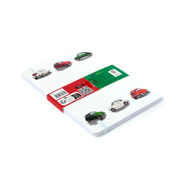 Recycled Paper A5 Lined Notebook - Fiat 500 - Image 9