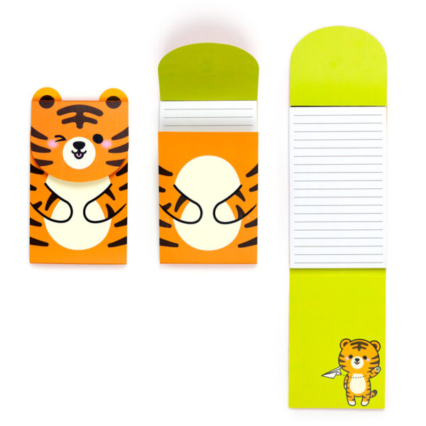 Flip Open Shaped Memo Pad - Adoramals Tiger - Image 2