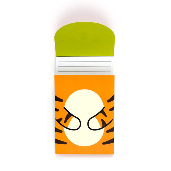 Flip Open Shaped Memo Pad - Adoramals Tiger - Image 4