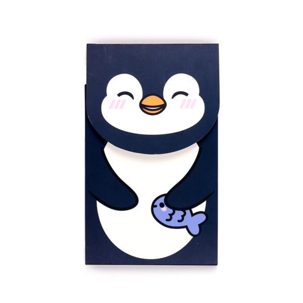 Flip Open Shaped Memo Pad - Adoramals Penguin - Image 3