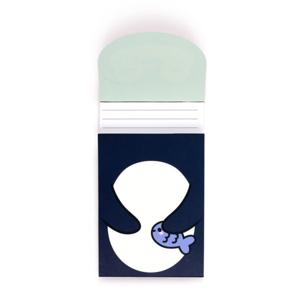 Flip Open Shaped Memo Pad - Adoramals Penguin - Image 4