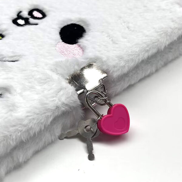 Plush A5 Notebook with Padlock - Adoramals Frances the Rabbit - Image 2