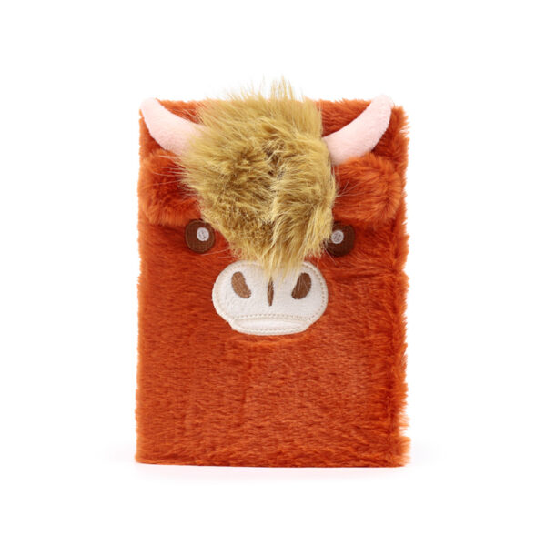 Plush A5 Notebook - Highland Coo Cow - Image 2