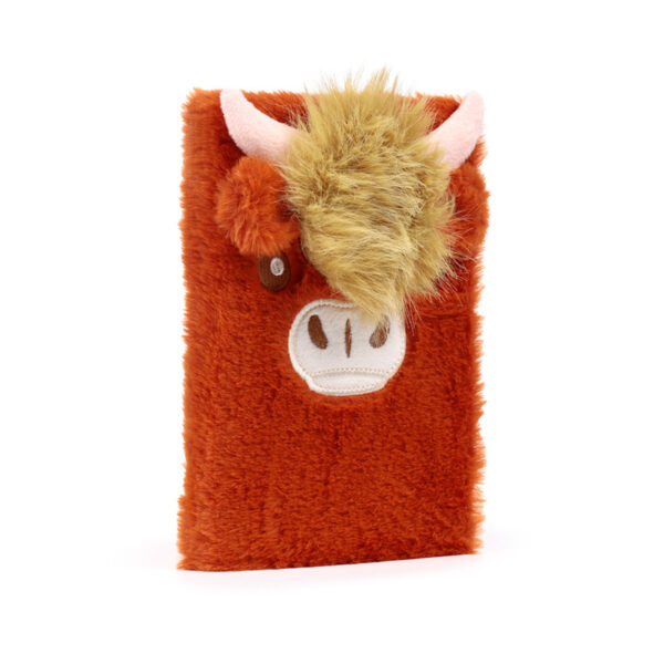 Plush A5 Notebook - Highland Coo Cow - Image 3