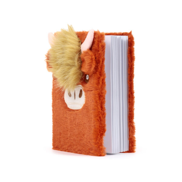 Plush A5 Notebook - Highland Coo Cow - Image 4