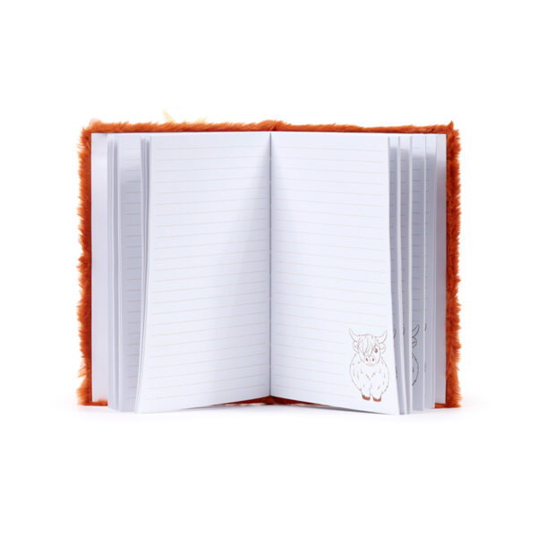 Plush A5 Notebook - Highland Coo Cow - Image 5