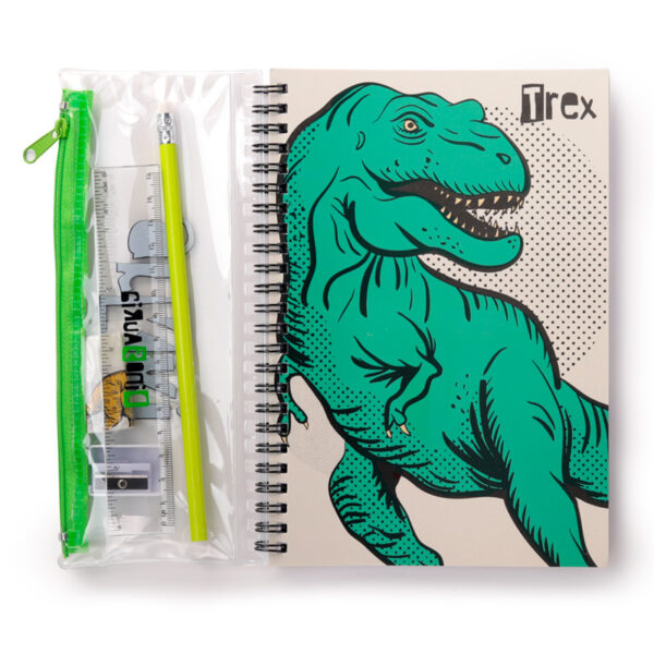 Spiral Bound A5 Lined Notebook - Dinosauria - Image 4