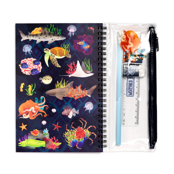 Spiral Bound A5 Lined Notebook - Marine Kingdom - Image 7