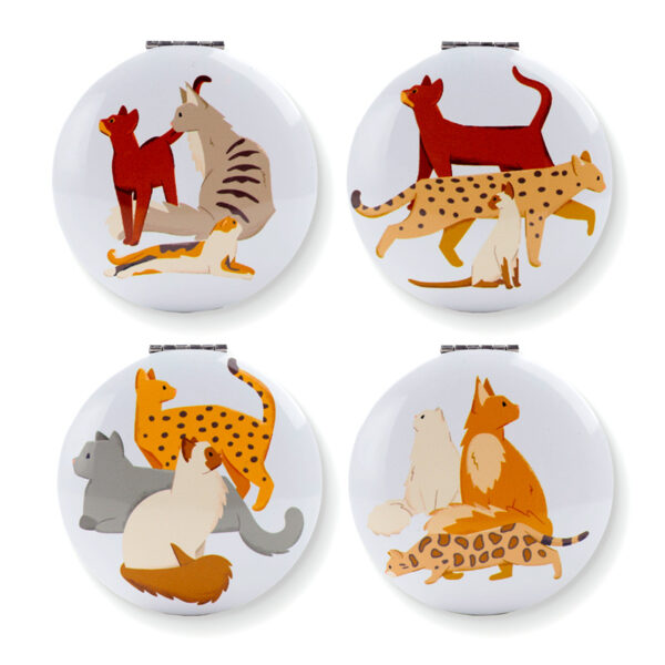 Compact Mirror - Feline Fine Cats - Image 2