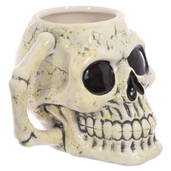 Ceramic Shaped Head Mug - Ancient Skull - Image 3