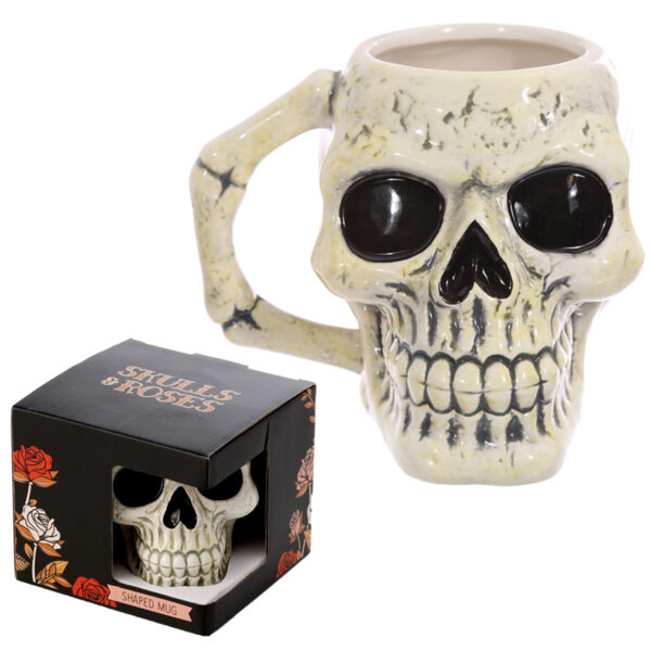 Ceramic Shaped Head Mug - Ancient Skull - Image 7