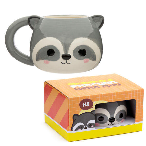 Ceramic Shaped Head Mug - Adoramals Raccoon - Image 6