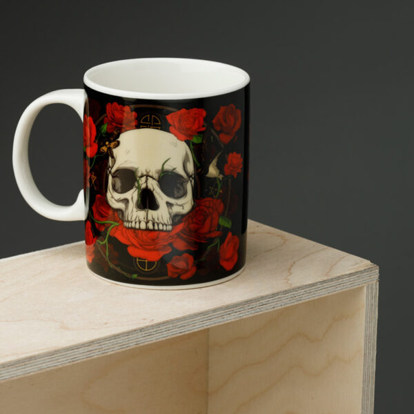 Porcelain Mug - Skulls & Roses - Image 2