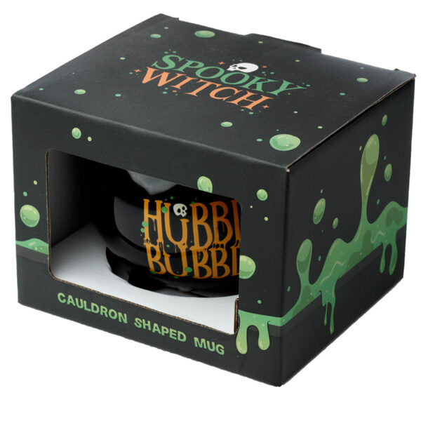 Novelty Shaped Ceramic Mug - Hubble Bubble Black Cauldron - Image 6