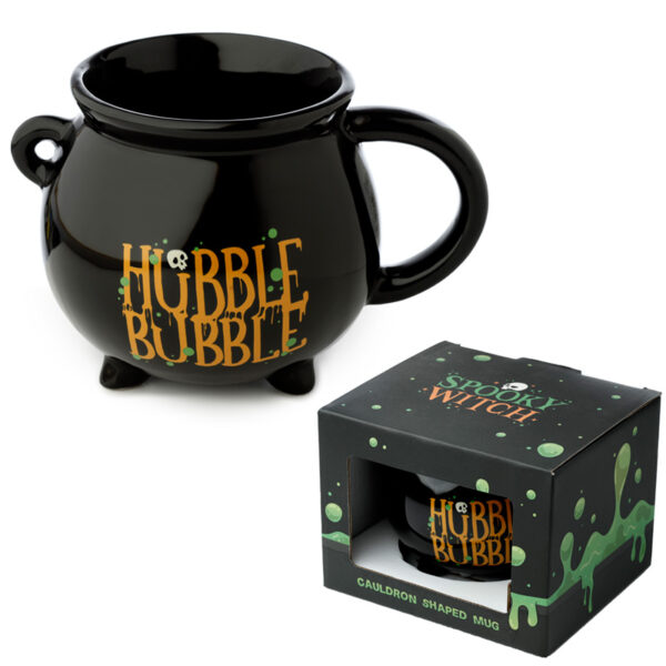 Novelty Shaped Ceramic Mug - Hubble Bubble Black Cauldron - Image 7
