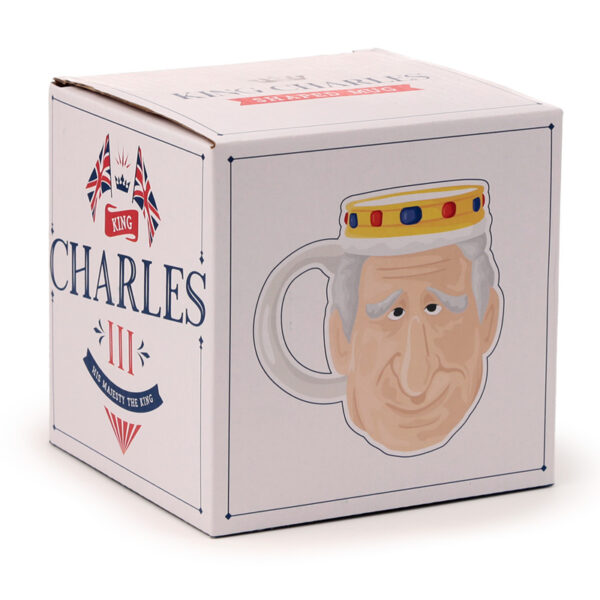 Ceramic Shaped Head Mug - King Charles III - Image 2