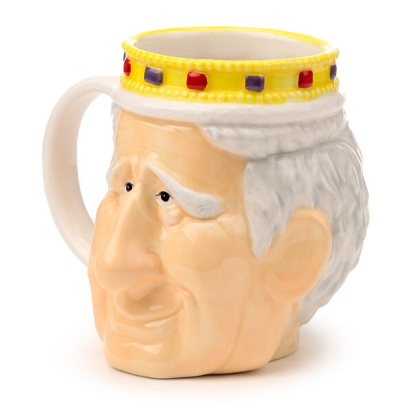 Ceramic Shaped Head Mug - King Charles III - Image 4
